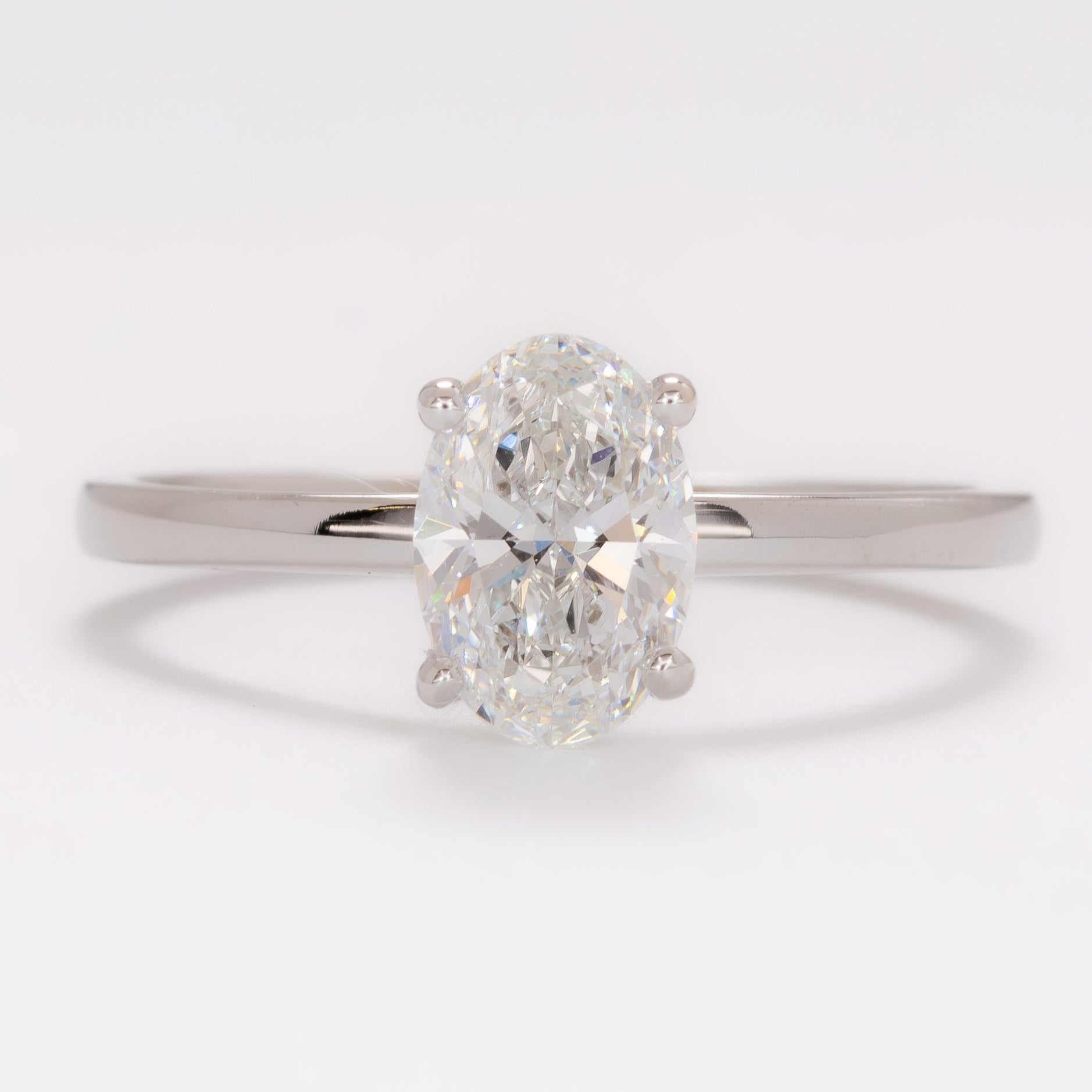 serene solitaire oval lab diamond engagement ring