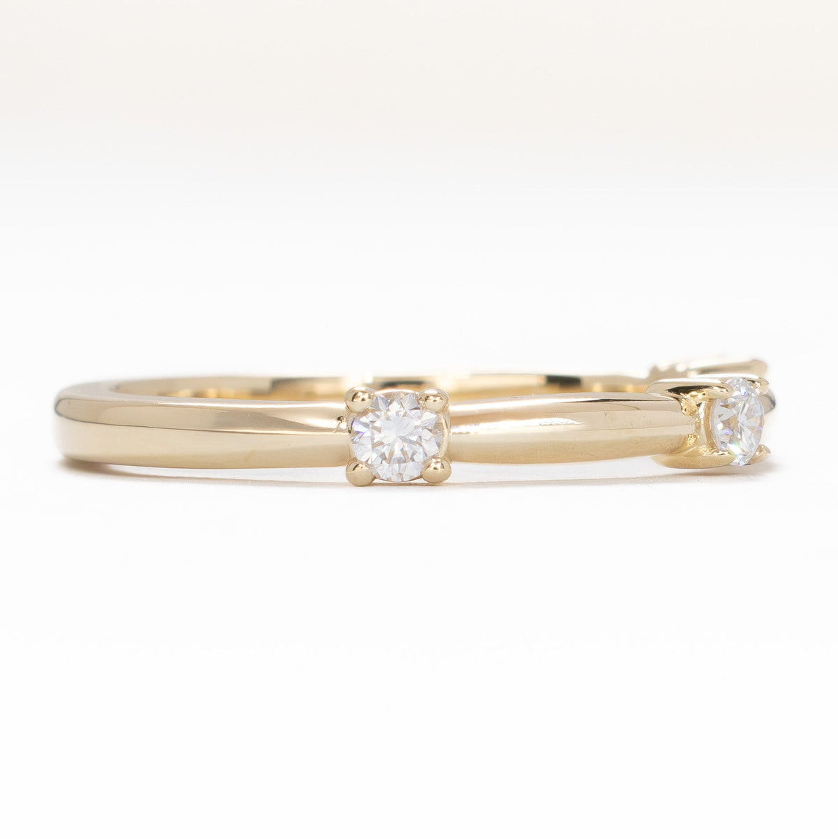 shaylee band in yellow gold with lab diamonds