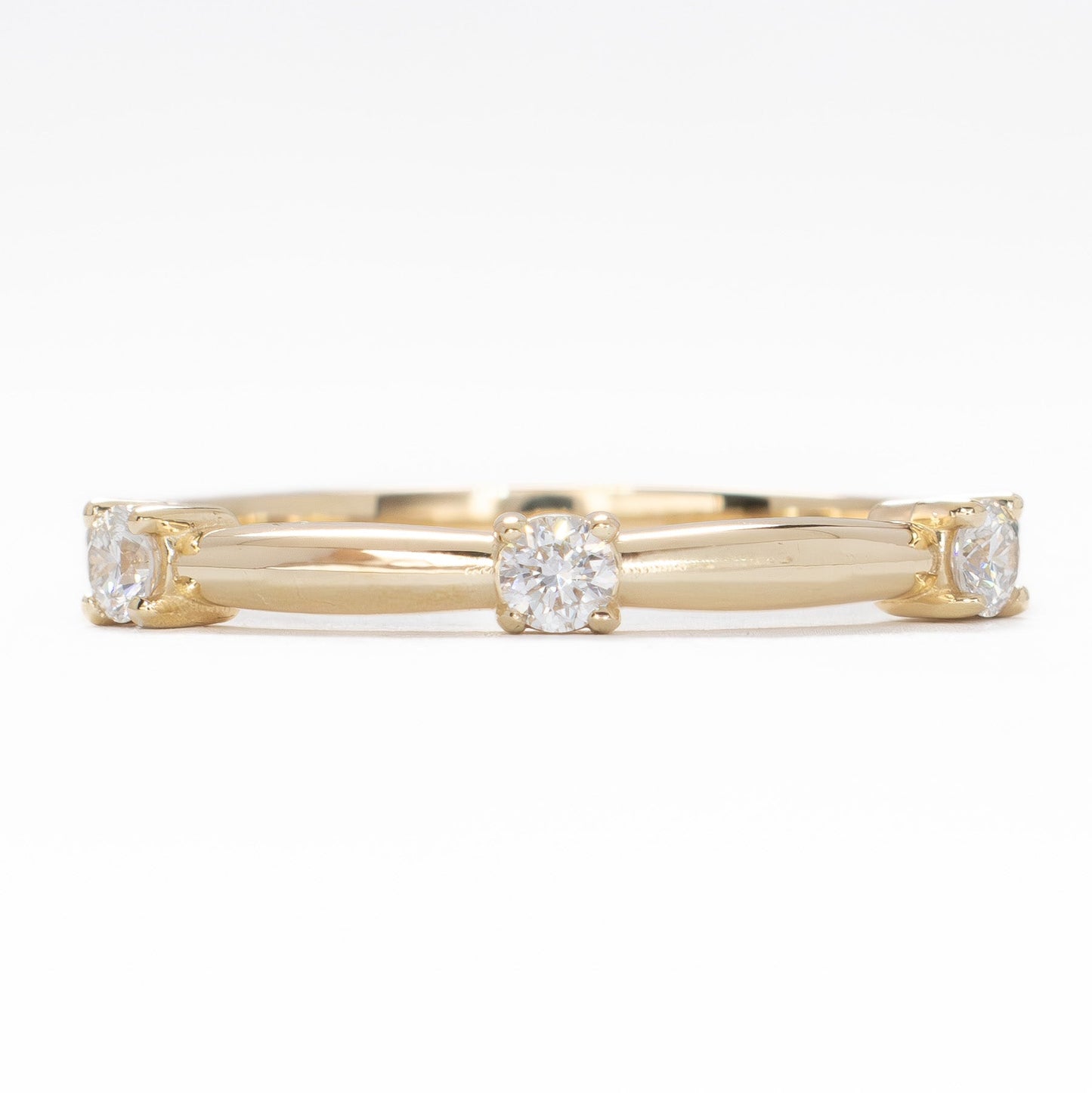 shaylee band in yellow gold with lab diamonds