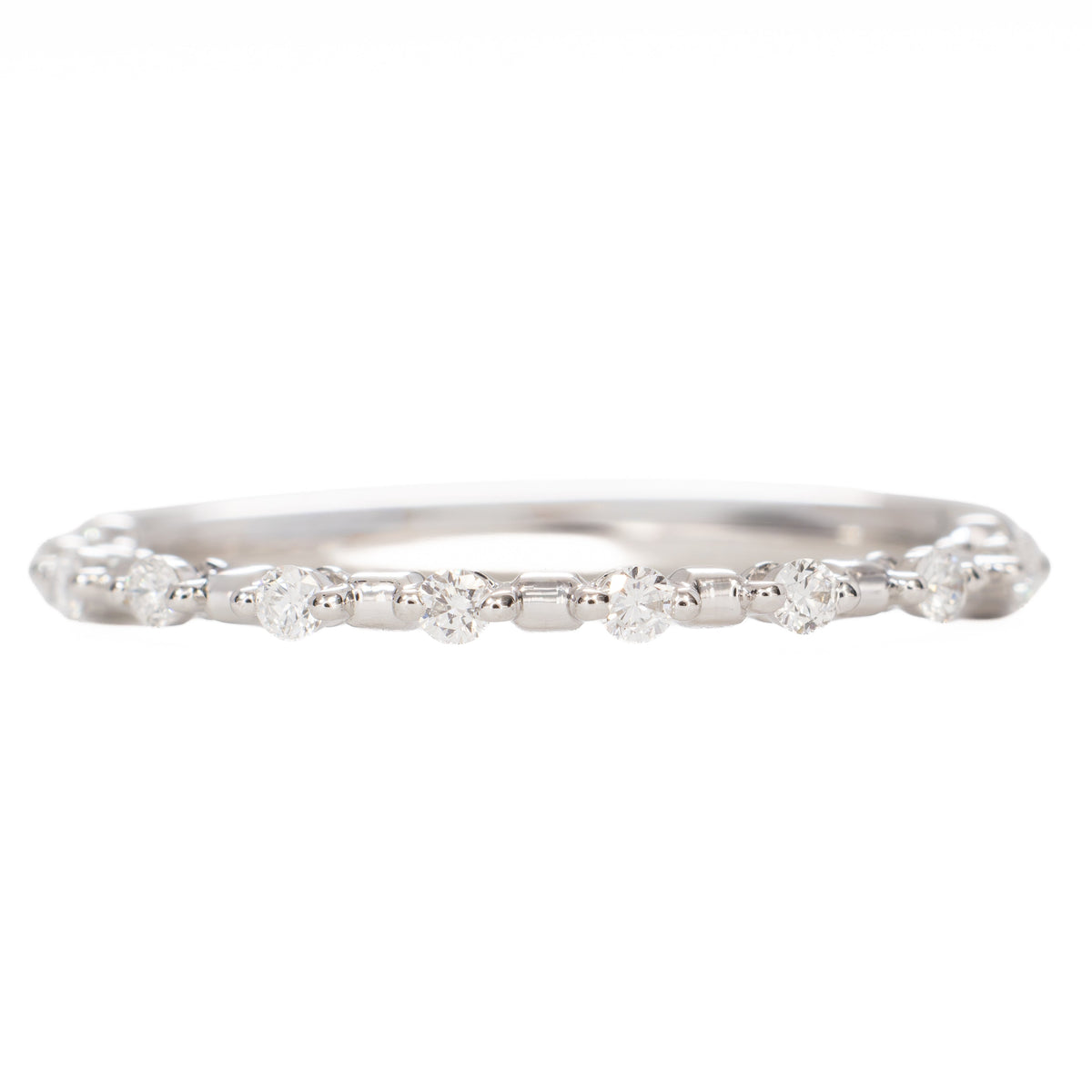 signy wedding band in white gold with lab diamonds