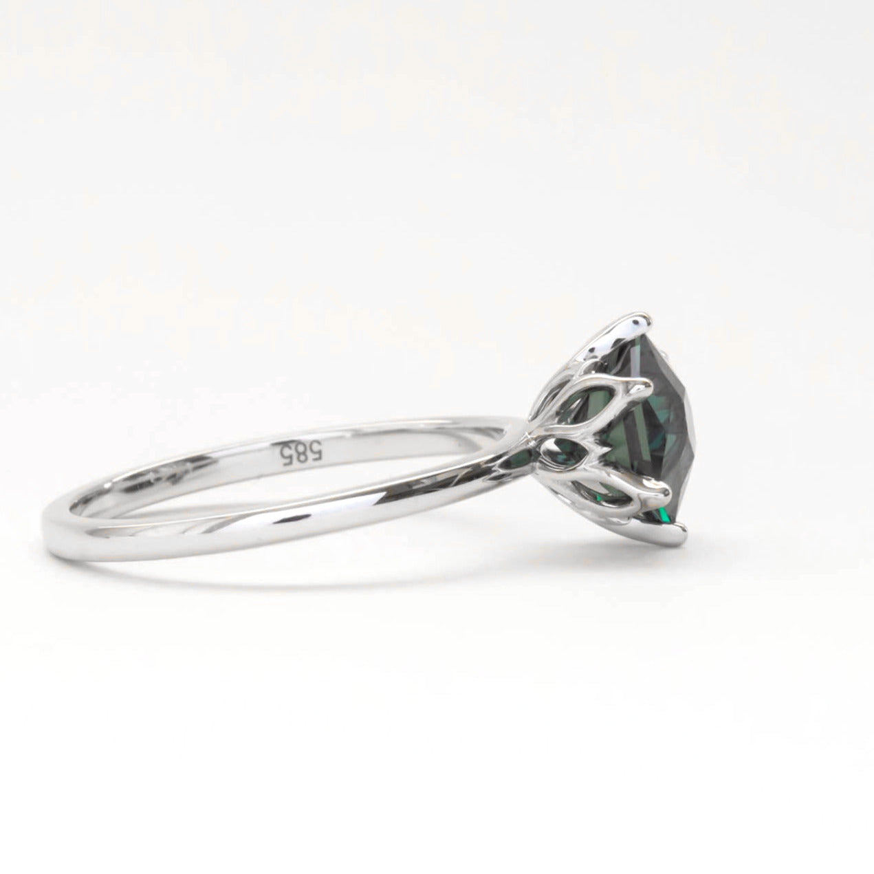 stasa floral inspired ring with hex lab alexandrite