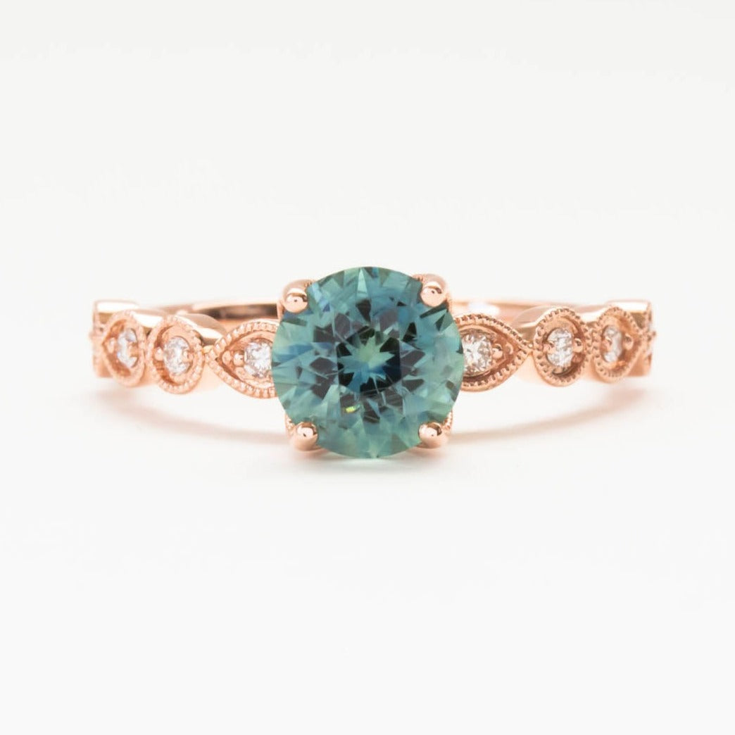 willow sapphire vintage engagement ring